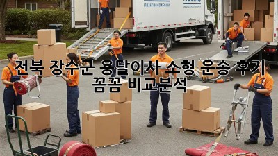 전북 장수군 용달이사 소형 운송 후기: 꼼꼼 비교분석!