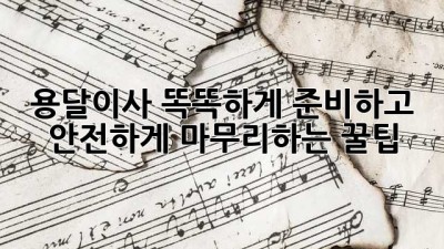 용달이사🚚 똑똑하게 준비하고 안전하게 마무리하는 꿀팁🍯